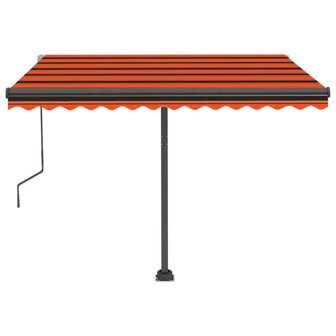 Luifel automatisch met LED windsensor 300x250 cm oranje bruin 4