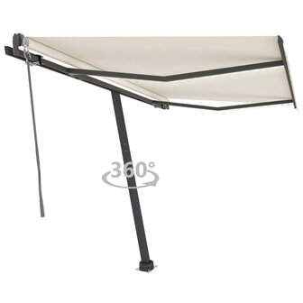Luifel automatisch met LED en windsensor 350x250 cm cr&egrave;mekleur 1