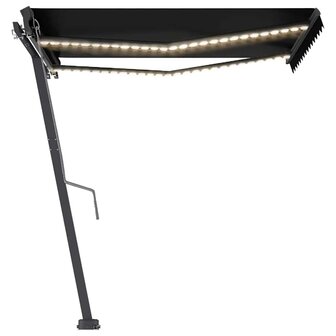 Luifel automatisch met LED en windsensor 350x250 cm antraciet 2