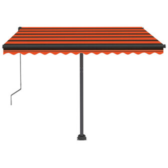 Luifel automatisch met LED windsensor 350x250 cm oranje bruin 4