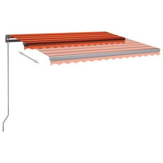 Luifel automatisch met LED windsensor 350x250 cm oranje bruin 6