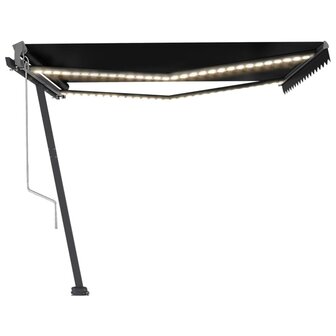Luifel automatisch met LED en windsensor 400x300 cm antraciet 4