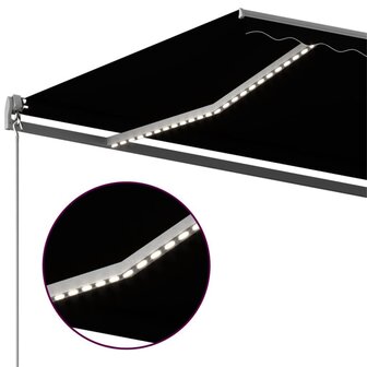 Luifel automatisch met LED en windsensor 400x300 cm antraciet 6