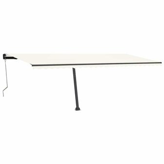 Luifel automatisch met LED en windsensor 600x300 cm cr&egrave;mekleur 2