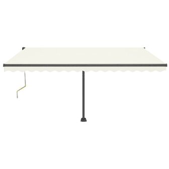 Luifel automatisch met LED en windsensor 400x350 cm cr&egrave;mekleur 2