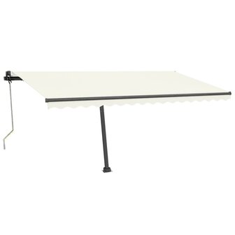 Luifel automatisch met LED en windsensor 400x350 cm cr&egrave;mekleur 3