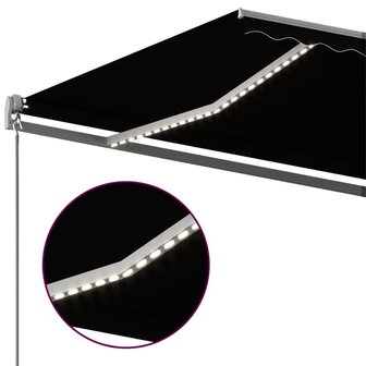Luifel automatisch met LED en windsensor 400x350 cm antraciet 6