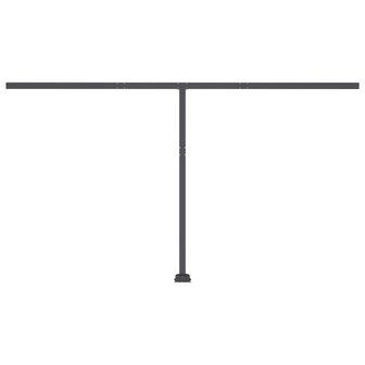 Luifel automatisch met LED en windsensor 450x350 cm blauw wit 6