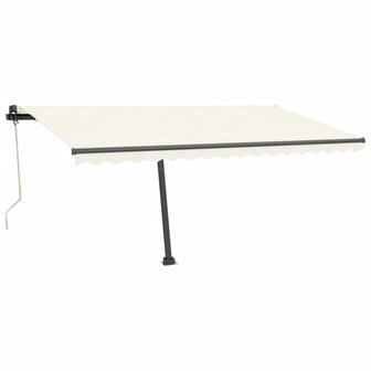Luifel automatisch met LED en windsensor 450x350 cm cr&egrave;mekleur 2
