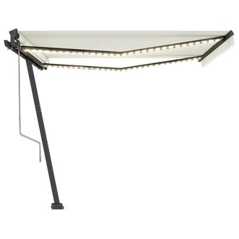 Luifel automatisch met LED en windsensor 450x350 cm cr&egrave;mekleur 4