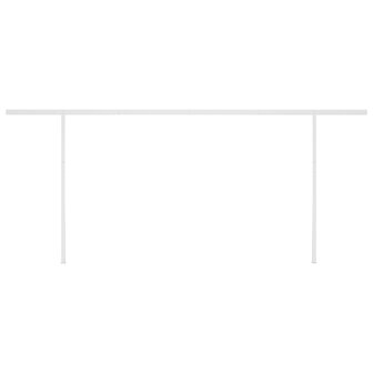 Luifel automatisch met LED en windsensor 6x3 m blauw en wit 7