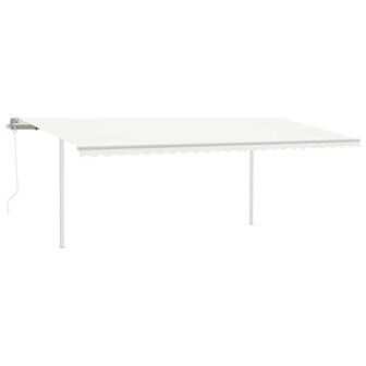 Luifel automatisch met LED en windsensor 6x3 m cr&egrave;mekleurig 2