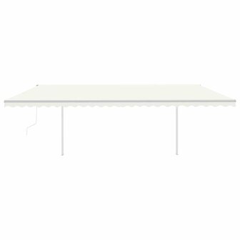 Luifel automatisch met LED en windsensor 6x3 m cr&egrave;mekleurig 4