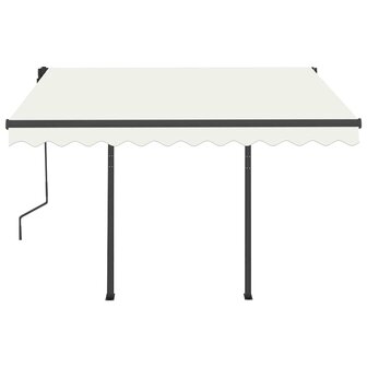 Luifel automatisch met LED en windsensor 3x2,5 m cr&egrave;mekleurig 5