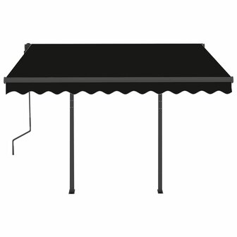 Luifel automatisch met LED en windsensor 3x2,5 m antracietkleur 5
