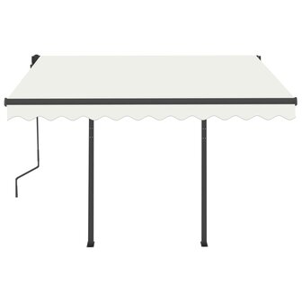 Luifel automatisch met LED en windsensor 3,5x2,5 m cr&egrave;mekleurig 5