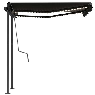 Luifel automatisch met LED en windsensor 3,5x2,5 m antraciet 6