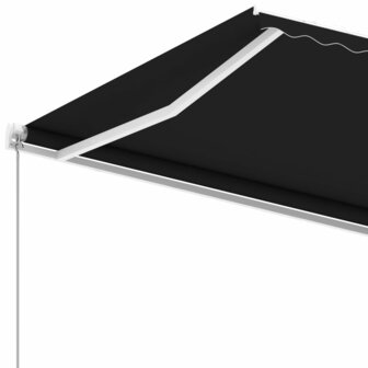 Luifel vrijstaand handmatig uittrekbaar 450x300 cm antraciet 7