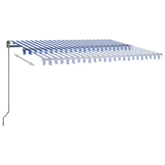 Luifel vrijstaand automatisch 450x300 cm blauw en wit 5