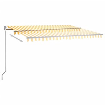 Luifel vrijstaand automatisch 450x300 cm geel en wit 5
