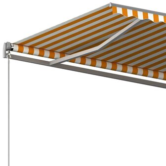 Luifel vrijstaand automatisch 450x300 cm geel en wit 6