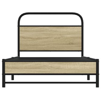 Bedframe zonder matras bewerkt hout sonoma eikenkleur 90x190 cm 5