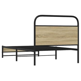 Bedframe zonder matras bewerkt hout sonoma eikenkleur 90x190 cm 7
