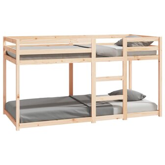 Stapelbedframe zonder matras massief grenenhout 90x200 cm 2