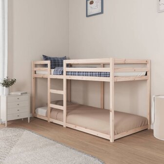 Stapelbedframe zonder matras massief grenenhout 90x200 cm 4