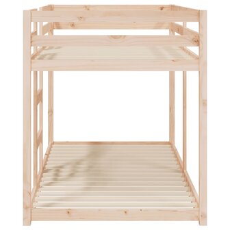 Stapelbedframe zonder matras massief grenenhout 90x200 cm 6
