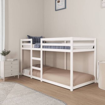 Stapelbed massief grenenhout wit 90x200 cm 4