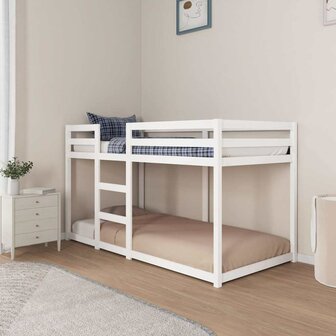 Stapelbed 90x190 cm massief grenenhout wit 4