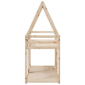 Stapelbedframe zonder matras massief grenenhout 90x200 cm 5