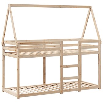 Stapelbedframe zonder matras massief grenenhout 90x190 cm 3