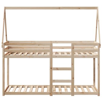 Stapelbedframe zonder matras massief grenenhout 90x190 cm 4