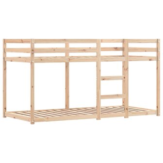 Stapelbed met gordijnen 90x190 cm grenenhout wit en zwart 8