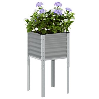 Plantenbak 45x45x88 cm staal grijs 1