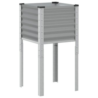 Plantenbak 45x45x88 cm staal grijs 2