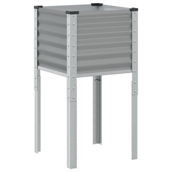 Plantenbak 45x45x88 cm staal grijs 6