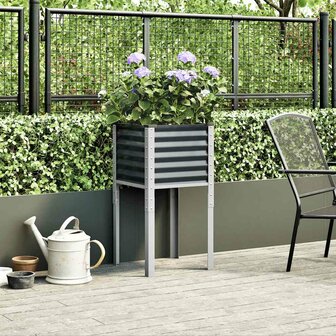 Plantenbak 45x45x88 cm staal antracietkleurig 3