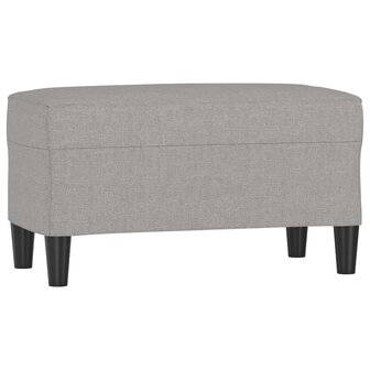 Bankje 70x35x41 cm stof lichtgrijs 2