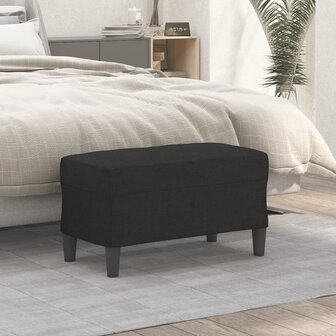 Bankje 70x35x41 cm stof zwart 1