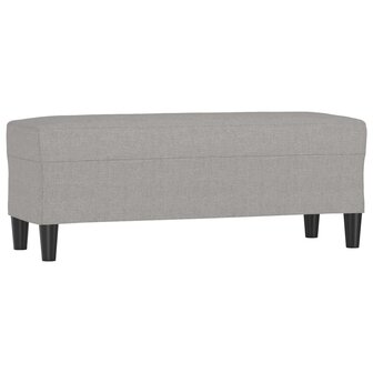 Bankje 100x35x41 cm stof lichtgrijs 2