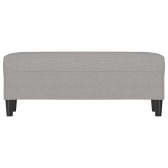 Bankje 100x35x41 cm stof lichtgrijs 3