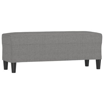 Bankje 100x35x41 cm stof donkergrijs 2