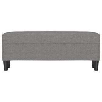 Bankje 100x35x41 cm stof donkergrijs 3