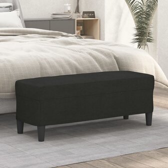 Bankje 100x35x41 cm stof zwart 1