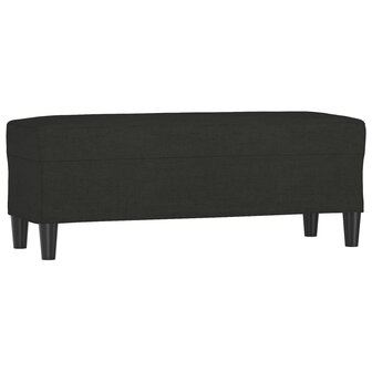 Bankje 100x35x41 cm stof zwart 2