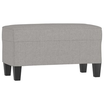 Bankje 70x35x41 cm stof lichtgrijs 2