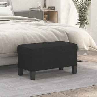 Bankje 70x35x41 cm stof zwart 1